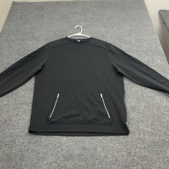 Under Armour Sweatshirt Mens LG Black Polyester Side Zip Pocket Athletic Style
