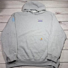 Barstool Sports Carhartt Men’s L Chicago Patch Hoodie Sweatshirt Gray Promo