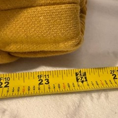 Al Wissam Suede Hoodie Mustard Yellow Embroidered Logo Streetwear Pullover 3XL