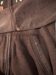 Hollister Burgundy Fleece Full Zip Hoodie M Hooded Embroidered Logo