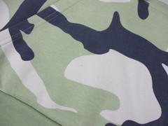 Adidas Hoodie Mens Medium Green White Camo Trefoil Logo Fleece Sweatshirt