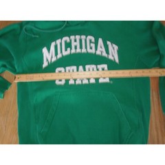 Michigan State Spartans MSU Hoodie Vintage Steve and Barrys Green Mens Medium M