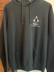 Assassin’s Creed Valhalla Men’s Black Hoodie Size L Gaming Graphic Pullover