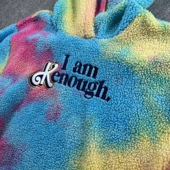 Mattel Barbie The Movie I Am Kenough Hoodie XXL Tie Dye Sherpa Fleece