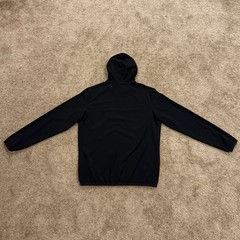 Adidas Pullover Lightweight 1/4 Zip Wind Hoodie Mens Medium Black ADVR0988 NEW