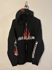 Static-X 20th Anniversary Black Fleece Zip Up Hoodie Band Graphic Wayne Static