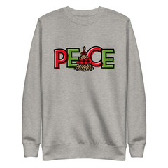 Buffalo Plaid Peace Christmas Unisex Premium Sweatshirt S,M,L,XL,2X,3X