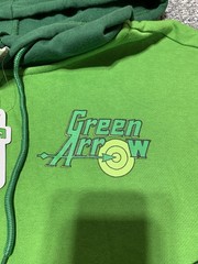 DC Comics Green Arrow Mens Size XL Green Full Zip Logo Hoodie NWT