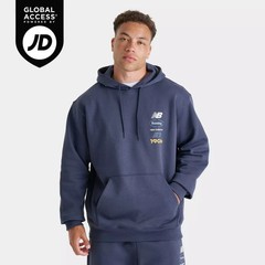 New Balance Rotation Fleece Mens Pullover Hoodie Blue Medium NWT