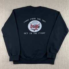 1-508 PIR Airborne Fury From The Sky Sweatshirt Mens Small Black Military Unit