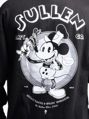 Sullen Men’s Steamboat Sullie Pullover Hoodie Tattoo Art Cartoon Mouse Hoody