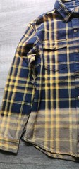 PRPS Jeans Flannel Plaid Fade, Size Medium, Yellow/Navy, New NWT Japan
