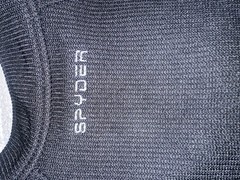 Spyder Men’s Sweatshirt L Black Knit 1/4 Zip Mock Neck Embroidered Logo