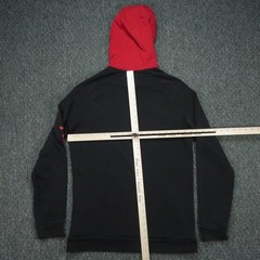Nike Hoodie Mens Large Black Red Jumpman Classic Pullover Colorblock Jordan