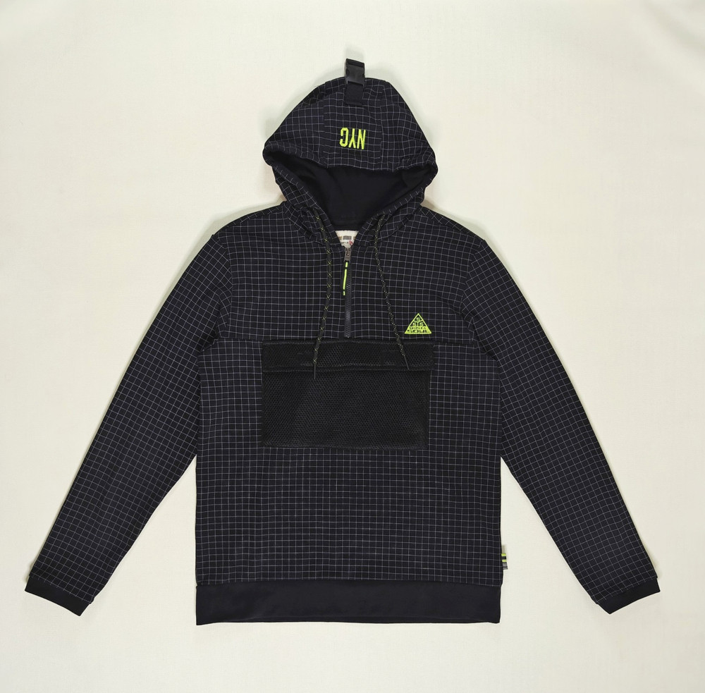 Vintage Triple Five Soul/ 555 NYC Black 1/4 Zip Light Hoodie Men Size M