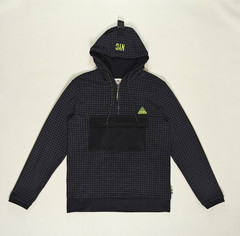 Vintage Triple Five Soul/ 555 NYC Black 1/4 Zip Light Hoodie Men Size M