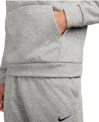 Nike Men’s Therma-FIT Long Sleeve Logo Hoodie Pullover Dark Grey Heather Medium