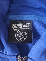 Triple 5 Soul 555 Full Zip Hoodie Sweatshirt Men’s Size S Blue