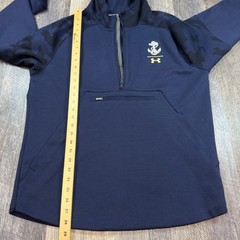 Under Armour Mens US Navy Midshipmen Camo 1/4 Zip Pullover Hoodie Blue Size L