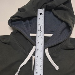 BYLT Premium Basics Mens XL Dk Green Drop Cut Long Sleeve Hooded Henley LUX