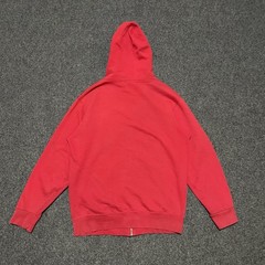 Vintage Famous Stars And Straps RARE Mens Graphic Hoodie Size M Red Full Zip Y2K