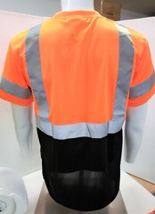 CLASS 3 Short Sleeve Safety Shirt , Polyester Birdeye Mesh