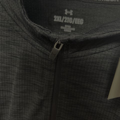 Under Armour Mens Size 2XL Fitted Black Seamless Half Zip Pullover NEW Tags