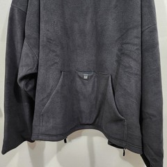 Yeezy Gap Engineered by Balenciaga Polar Fleece Padded Hoodie Black Oversized 2X