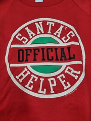 Vintage Christmas Sweatshirt L Santa’s Official Helper 88 Retro Ugly Sweater EUC