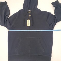 Outdoor Life Men’s Full Front Zipper Solid Fleece Hoodie Color Black Size L