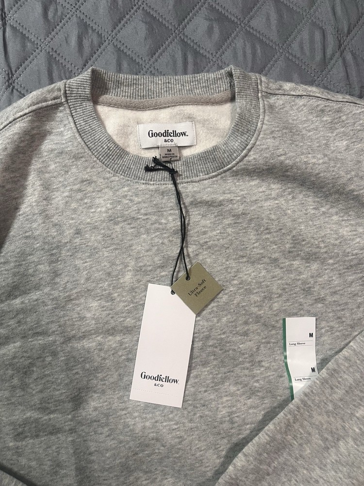 Goodfellow & Co Men’s Gray Fleece Crewneck Pullover Sweatshirt Size M