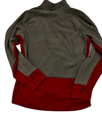 The North Face 1/4 Zip Fleece Deep Red-Gray Lightweight Pullover Men’s LG