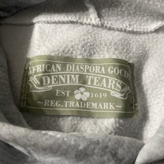 Denim tear Hoodie M Gray White only worn once