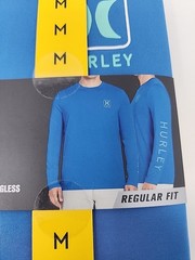 Hurley Men’s Sunny Side Hybrid Stretch Tagless UV T-Shirt M Blue