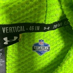 Under Armour Hoodie Mens Medium NFL Combine Authentic Neon Green Football EUC