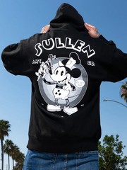 Sullen Men’s Steamboat Sullie Pullover Hoodie Tattoo Art Cartoon Mouse Hoody