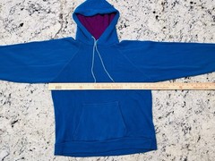 Vintage MacGregor Hoodie Mens Large Blue Purple Thermal Lined Sweatshirt 90s
