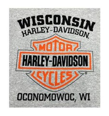 Harley-Davidson Men’s Bar & Shield Logo Pullover Hooded Sweatshirt, Gray