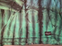Empyre Tie Dye Festival Hoodie Sweatshirt – Size S – Teal Green Purple Tie Dye