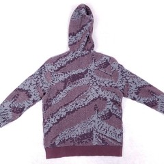 INC International Concepts Hoodie Mens Large Slim Abstract Purple Knit Geometric