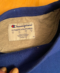 CHAMPION ROYAL BLUE EMBROIDERED LOGO CREWNECK SWEATSHIRT MENS SZ M