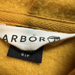 Arbor Collective Mens Small Full Zip Hoodie Yellow Arbor Front Logo