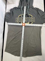 Billings West High School Bears Montana Men’s Gray Ombray Hoodie Shirt NWT