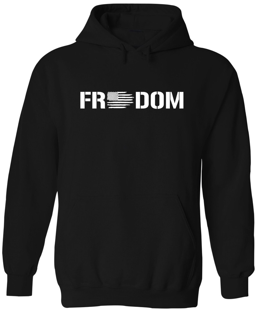 FREEDOM UNITED STATES FLAG HOODIE US NAVY ARMY MARINES VETERAN 2ND AMENDMENT