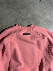 FEAR OF GOD ESSENTIALS OVERSIZED CREWNECK SWEATSHIRT CORAL PINK SZ XL