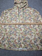 Burlebo Performance Hoodie Men 2XL Rockport Camo UPF 50 Outdoor Athleisure Green