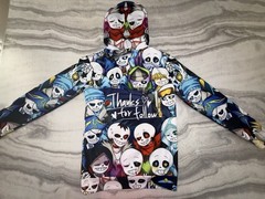 Sans Graphic Print Fleece Pullover Hoodie Teens M Multicolor Fall/Winter
