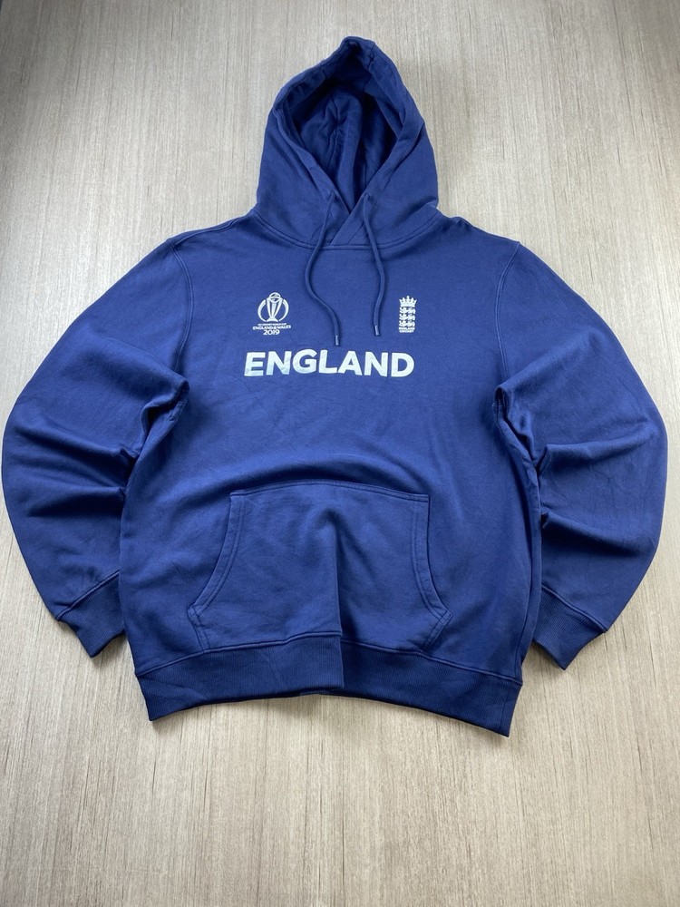 ENGLAND CRICKET 2019 WORLD CUP WINNERS Hoodie Navy Blue Pullover Size XL