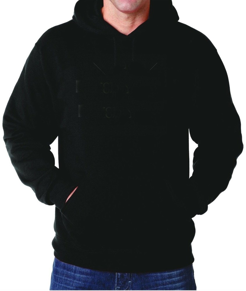 Hooded Plain Black Sweatshirt Men Women Pullover Hoodie Fleece Cotton Blank New