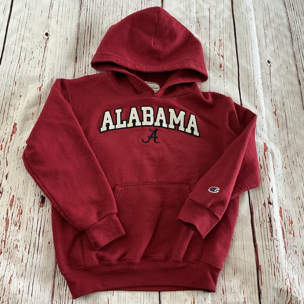 Alabama Crimson Tide Youth Small 6-7 Hoodie Red Embroidered Roll Tide Champion